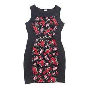 Fashion Magazine Black and Red Sheath Dress